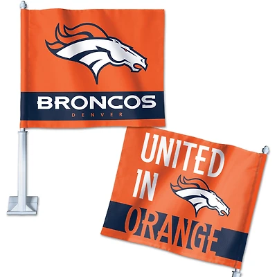 WinCraft Denver Broncos Double-Sided Slogan Car Flag