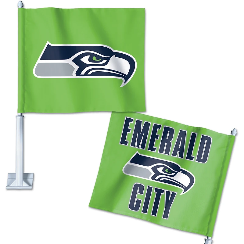 WinCraft Seattle Seahawks Double-Sided Slogan Car Flag
