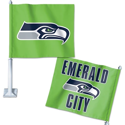 WinCraft Seattle Seahawks Double-Sided Slogan Car Flag