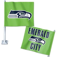 WinCraft Seattle Seahawks Double-Sided Slogan Car Flag