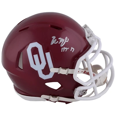 Baker Mayfield Oklahoma Sooners Autographed Riddell Speed Mini Helmet with ''HT 17'' Inscription