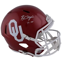 Baker Mayfield Oklahoma Sooners Autographed Riddell Speed Replica Helmet with ''HT 17'' Inscription