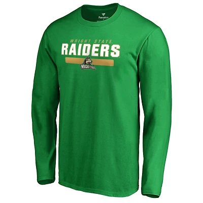 Men's Green Wright State Raiders Team Strong Logo Long Sleeve T-Shirt