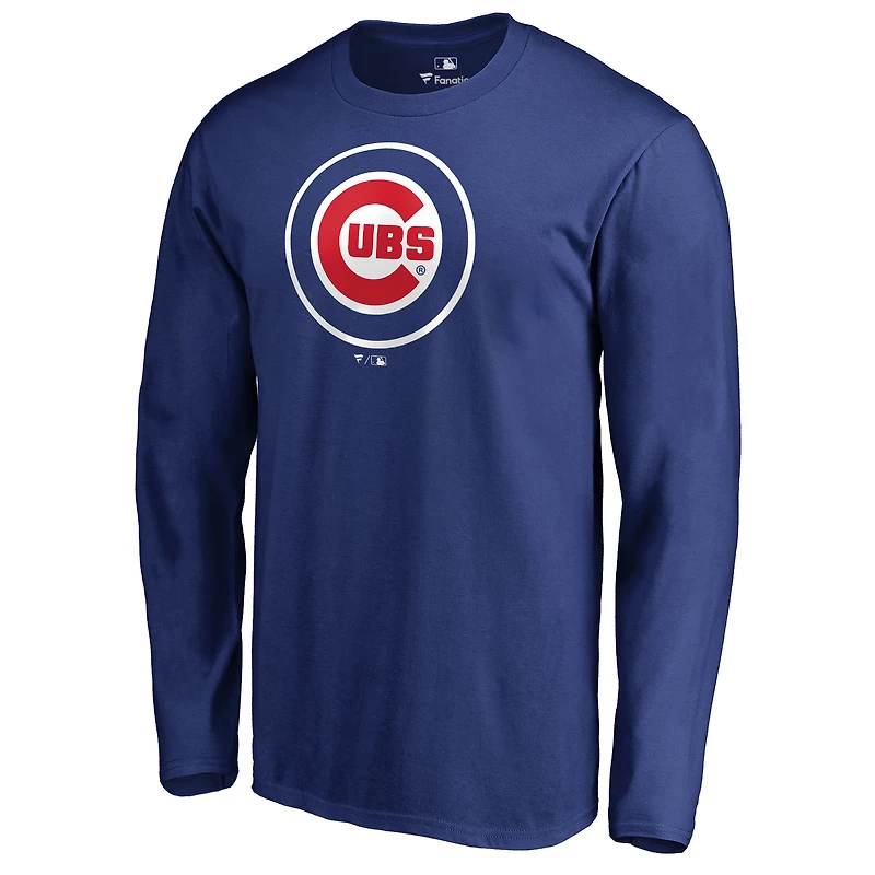 Men's Royal Chicago Cubs Team Wordmark Long Sleeve T-Shirt