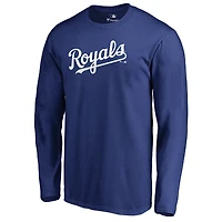 Men's Royal Kansas City Royals Team Wordmark Long Sleeve T-Shirt