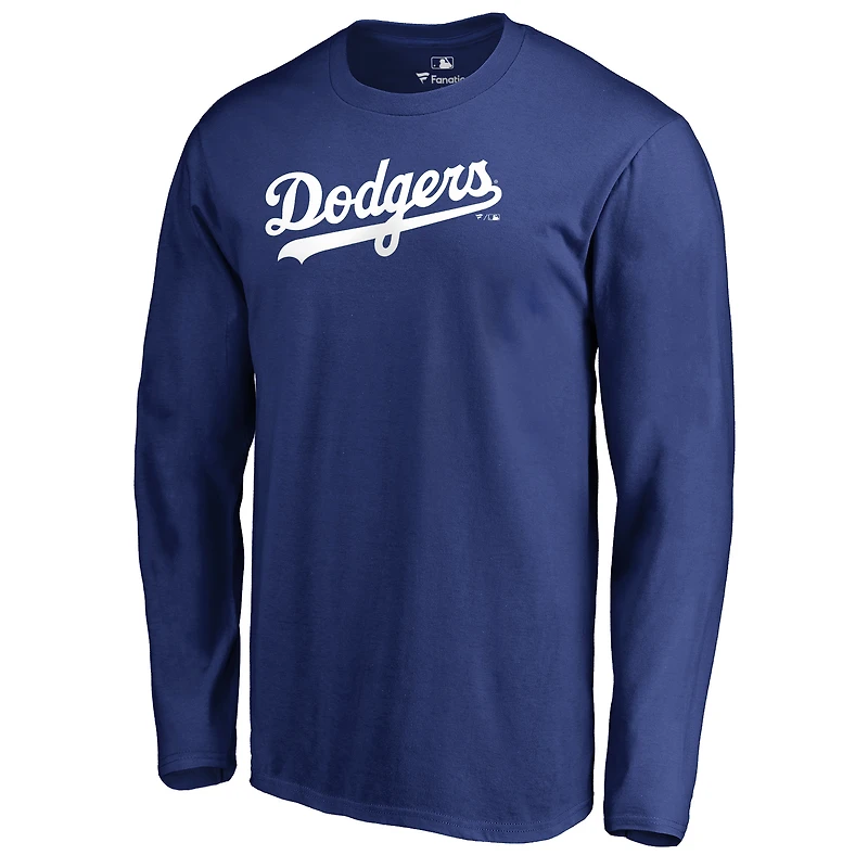 Men's Royal Los Angeles Dodgers Team Wordmark Long Sleeve T-Shirt