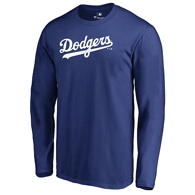 Men's Royal Los Angeles Dodgers Team Wordmark Long Sleeve T-Shirt