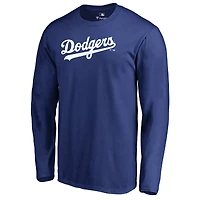 Men's Royal Los Angeles Dodgers Team Wordmark Long Sleeve T-Shirt