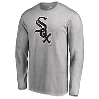 Men's Heathered Gray Chicago White Sox Team Wordmark Long Sleeve T-Shirt