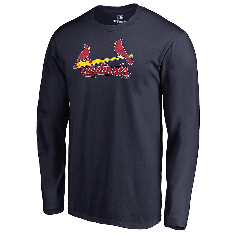 Men's Navy St. Louis Cardinals Team Wordmark Long Sleeve T-Shirt