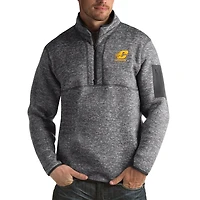 Men's Antigua Charcoal Cent. Michigan Chippewas Fortune Big & Tall Quarter-Zip Pullover Jacket
