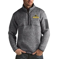 Men's Antigua Charcoal Southern Miss Golden Eagles Fortune Big & Tall Quarter-Zip Pullover Jacket