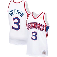 Men's Mitchell & Ness Allen Iverson White Philadelphia 76ers / Hardwood Classics Swingman Jersey