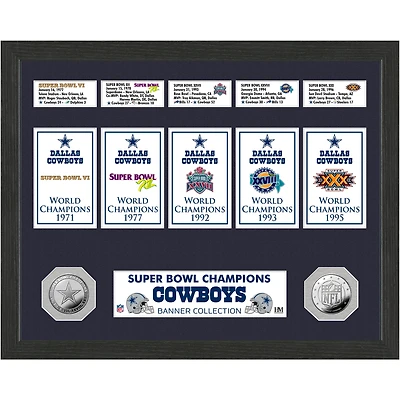Highland Mint Dallas Cowboys 13" x 16" Banner Collection Silver Coin Photo Mint