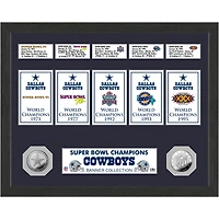 Highland Mint Dallas Cowboys 13" x 16" Banner Collection Silver Coin Photo Mint