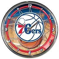 WinCraft Philadelphia 76ers Chrome Wall Clock