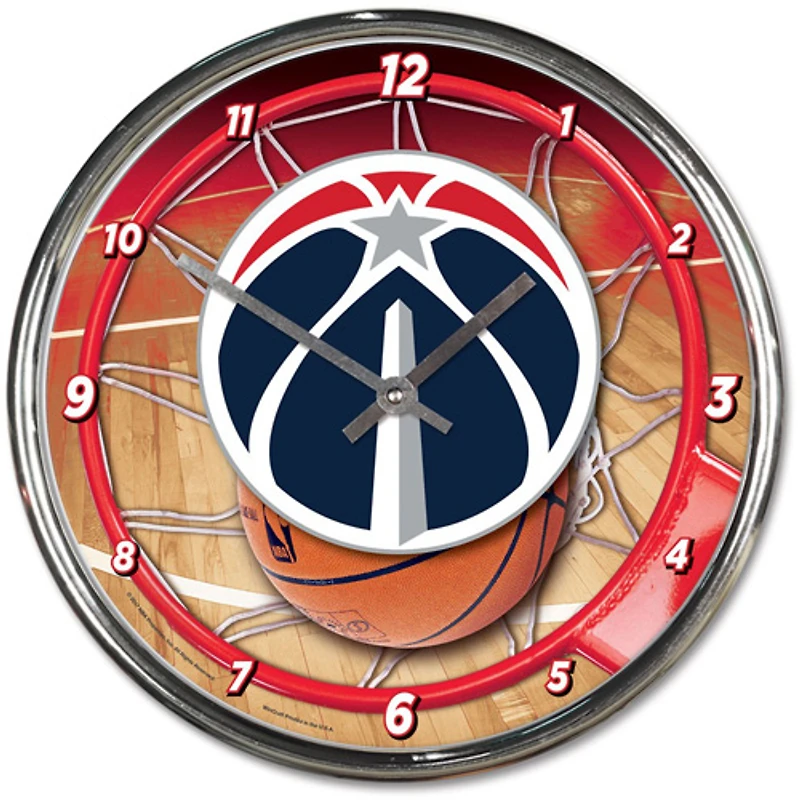 WinCraft Washington Wizards Chrome Wall Clock