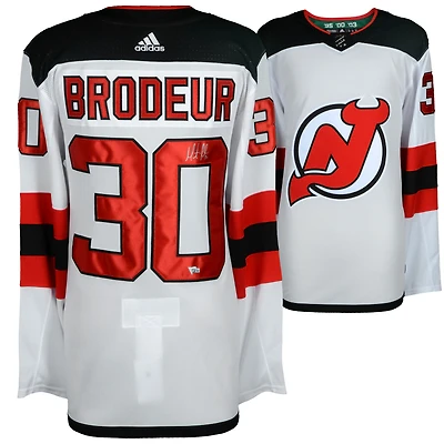 Martin Brodeur New Jersey Devils Autographed White Adidas Authentic Jersey