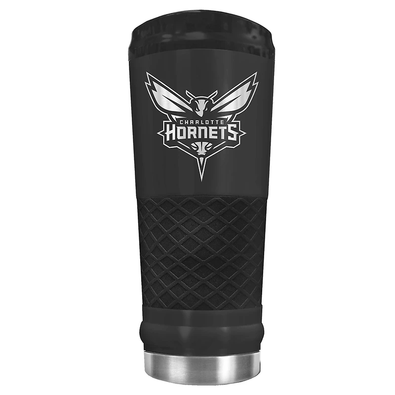 Black Charlotte Hornets Stealth Matte 24oz Tumbler