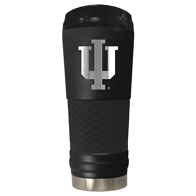 Black Indiana Hoosiers Stealth Matte 24oz Tumbler