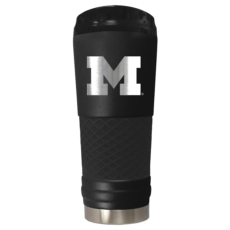 Black Michigan Wolverines Stealth Matte 24oz Tumbler