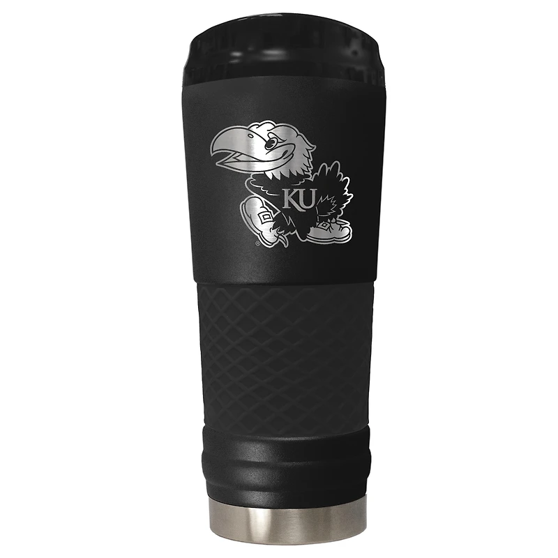Black Kansas Jayhawks Stealth Matte 24oz Tumbler
