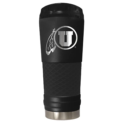Black Utah Utes Stealth Matte 24oz Tumbler