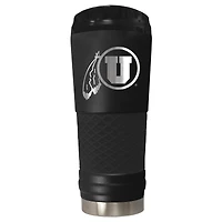 Black Utah Utes Stealth Matte 24oz Tumbler