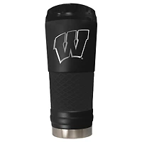 Black Wisconsin Badgers Stealth Matte 24oz Tumbler