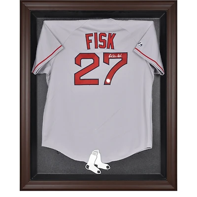 Boston Red Sox (2009 - Present) Brown Framed Logo Jersey Display Case