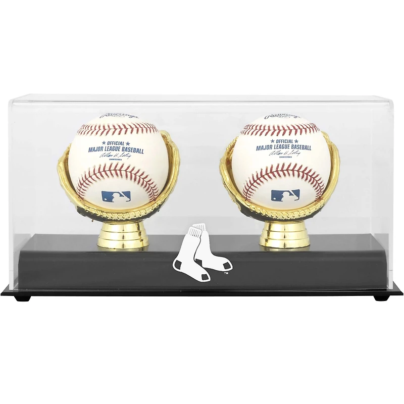 Boston Red Sox (2009 - Present) Gold Glove Double Baseball Logo Display Case