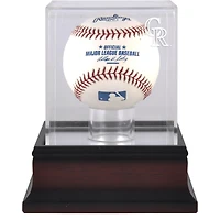 Colorado Rockies (2017 - Present) Mahogany Baseball Logo Display Case