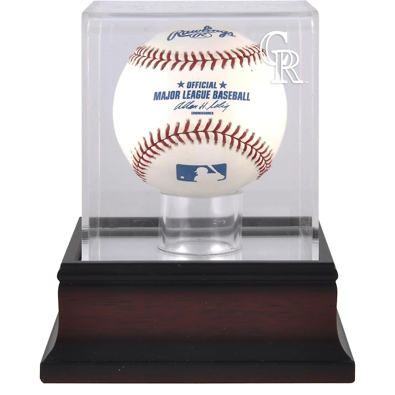 Colorado Rockies (2017 - Present) Mahogany Baseball Logo Display Case