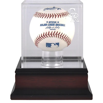 Colorado Rockies (2017 - Present) Mahogany Baseball Logo Display Case