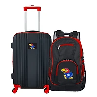 MOJO Black Kansas Jayhawks 2-Piece Luggage & Backpack Set