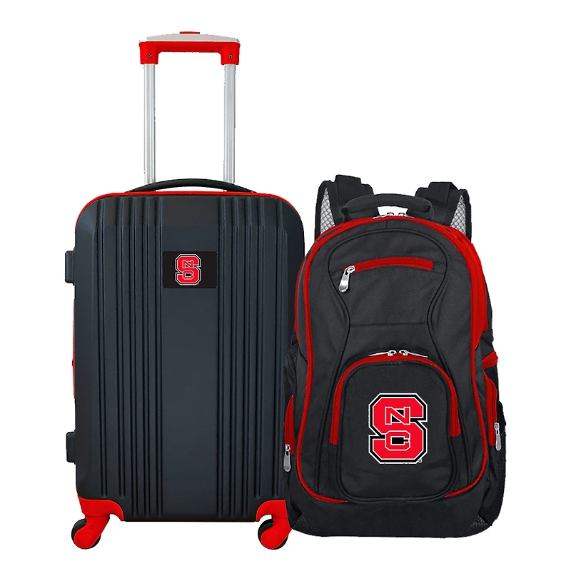 MOJO Black NC State Wolfpack 2-Piece Luggage & Backpack Set