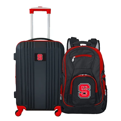 MOJO Black NC State Wolfpack 2-Piece Luggage & Backpack Set