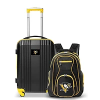 MOJO Black Pittsburgh Penguins 2-Piece Luggage & Backpack Set