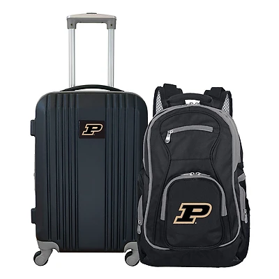 MOJO Black Purdue Boilermakers 2-Piece Luggage & Backpack Set