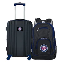 MOJO Black Minnesota Twins 2-Piece Luggage & Backpack Set