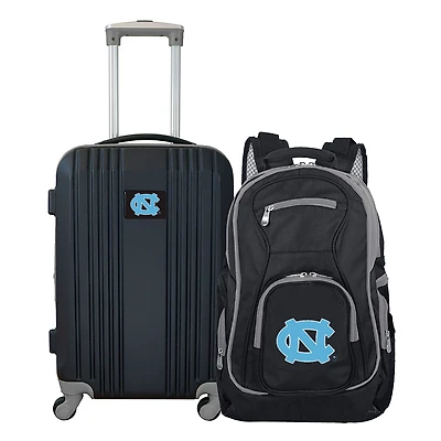 MOJO Black North Carolina Tar Heels 2-Piece Luggage & Backpack Set