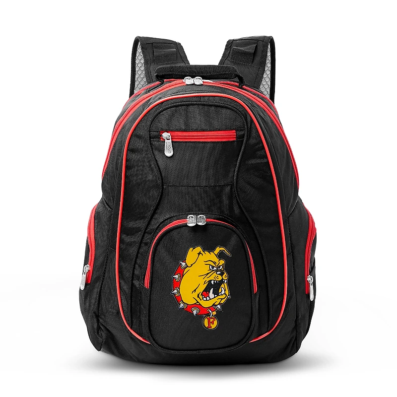 MOJO Black Ferris State Bulldogs Trim Color Laptop Backpack