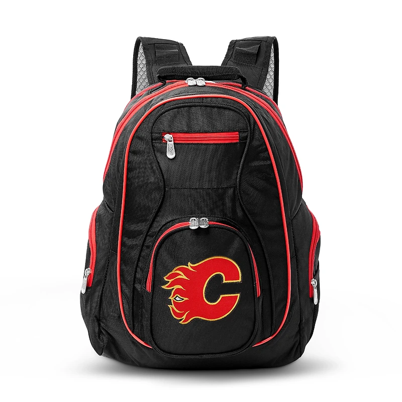 MOJO Black Calgary Flames Trim Color Laptop Backpack