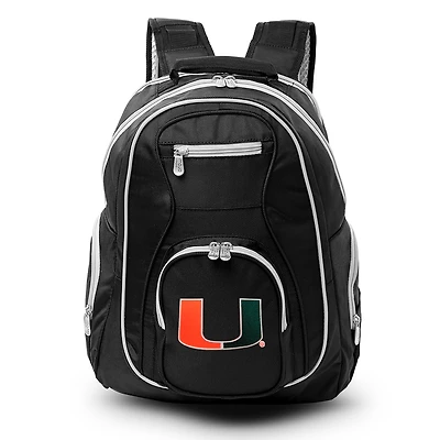 MOJO Black Miami Hurricanes Trim Color Laptop Backpack