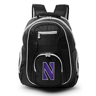 MOJO Black Northwestern Wildcats Trim Color Laptop Backpack
