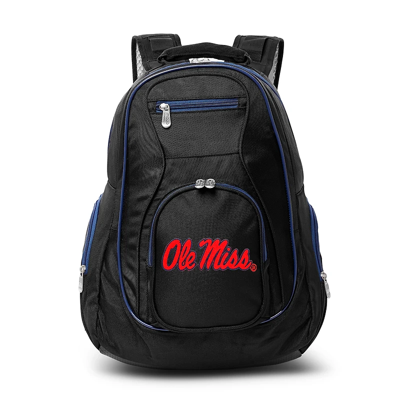 MOJO Black Ole Miss Rebels Trim Color Laptop Backpack