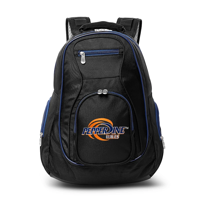 MOJO Black Pepperdine Waves Trim Color Laptop Backpack