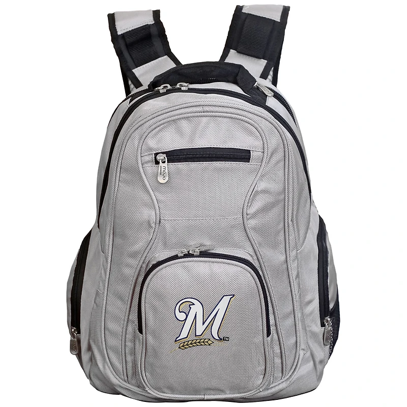 MOJO Gray Milwaukee Brewers Backpack Laptop