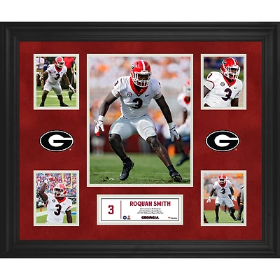 Roquan Smith Georgia Bulldogs Framed 23'' x 27'' 5-Photo Collage