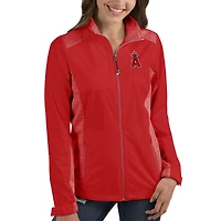 Women's Antigua Red Los Angeles Angels Revolve Full-Zip Jacket